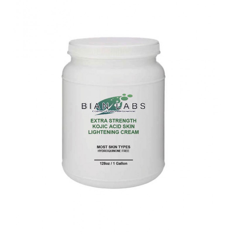 Extra Strength Kojic Acid Skin Lightening Cream -128oz / 1 Gallon